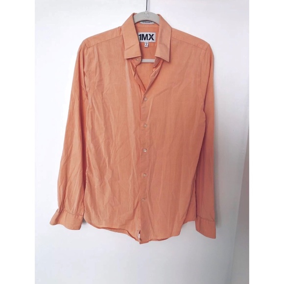 Express | Peach Colored Button Down Shirt - Picture 1 of 4